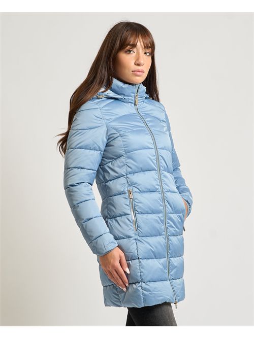 Giubbino lungo donna Yes Zee trapuntato con cappuccio YES ZEE | O017-M8000633